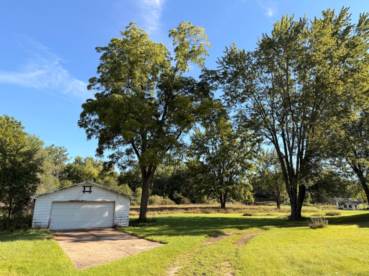 Acreage and detached garage