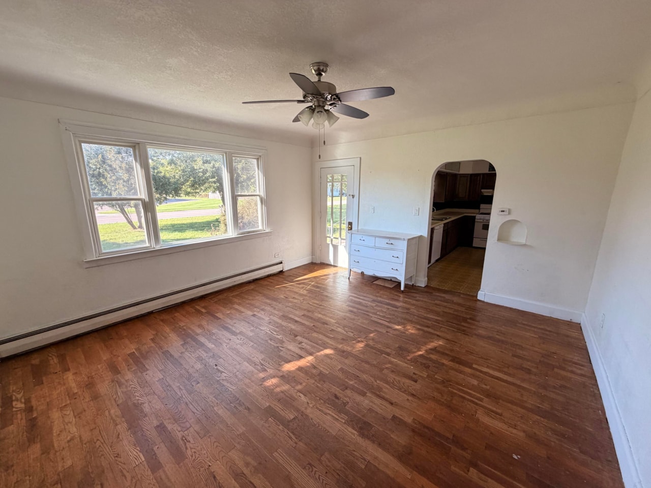 Living room with hardwood floors